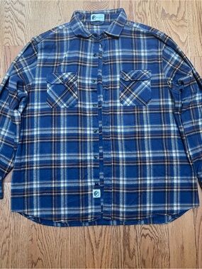 MuskOx Blue Plaid Men's Flannel Shirt